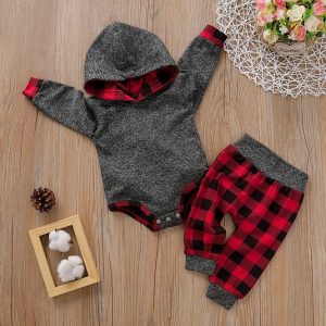 Thespark- Baby Long-sleeve cool and stylish Hoody 2pcs Set